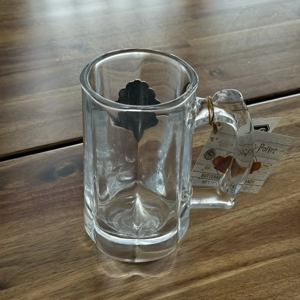 Harry Potter - Butterbeer Glass - Mug - Pewter Shield - Wizarding World NWT READ